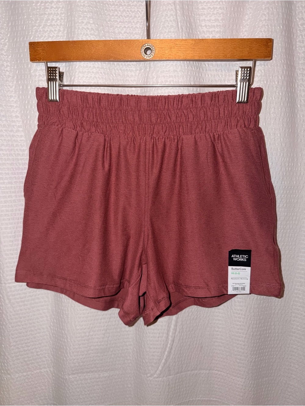 Athleisure Soft ButterCore High Waisted Gym Shorts Size XS Dusty Red